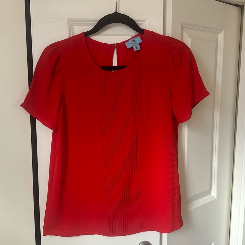 XS orange blouse